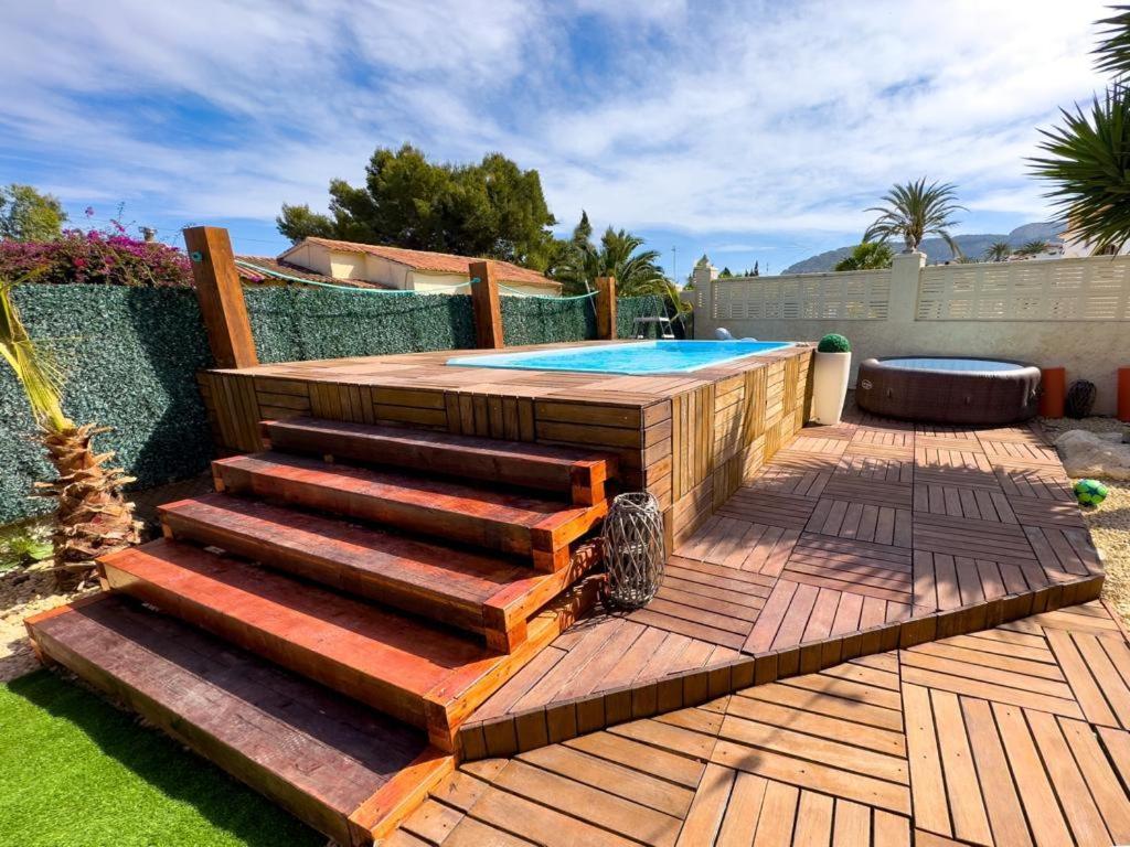 Calpe Chalet Privado Piscina A 5Min De La Playa Y Centro Jacuzzi Barbacoa Wifi Aire Dış mekan fotoğraf