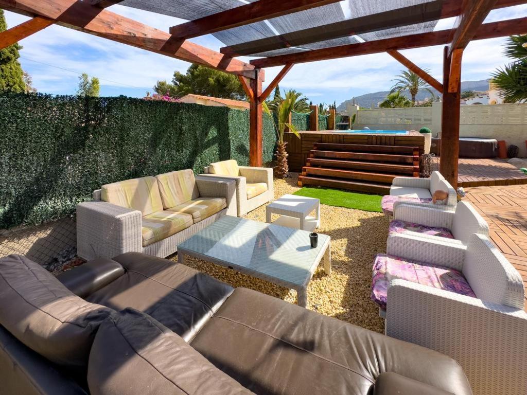 Calpe Chalet Privado Piscina A 5Min De La Playa Y Centro Jacuzzi Barbacoa Wifi Aire Dış mekan fotoğraf