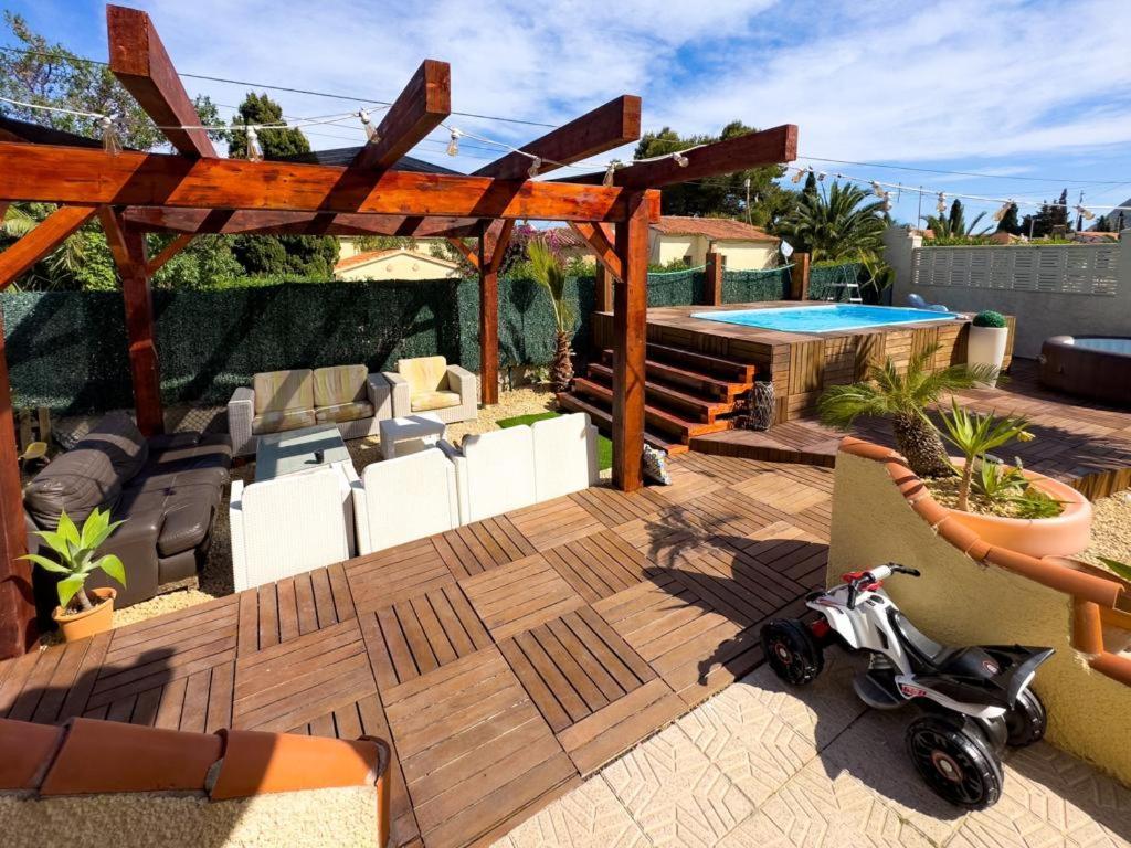 Calpe Chalet Privado Piscina A 5Min De La Playa Y Centro Jacuzzi Barbacoa Wifi Aire Dış mekan fotoğraf