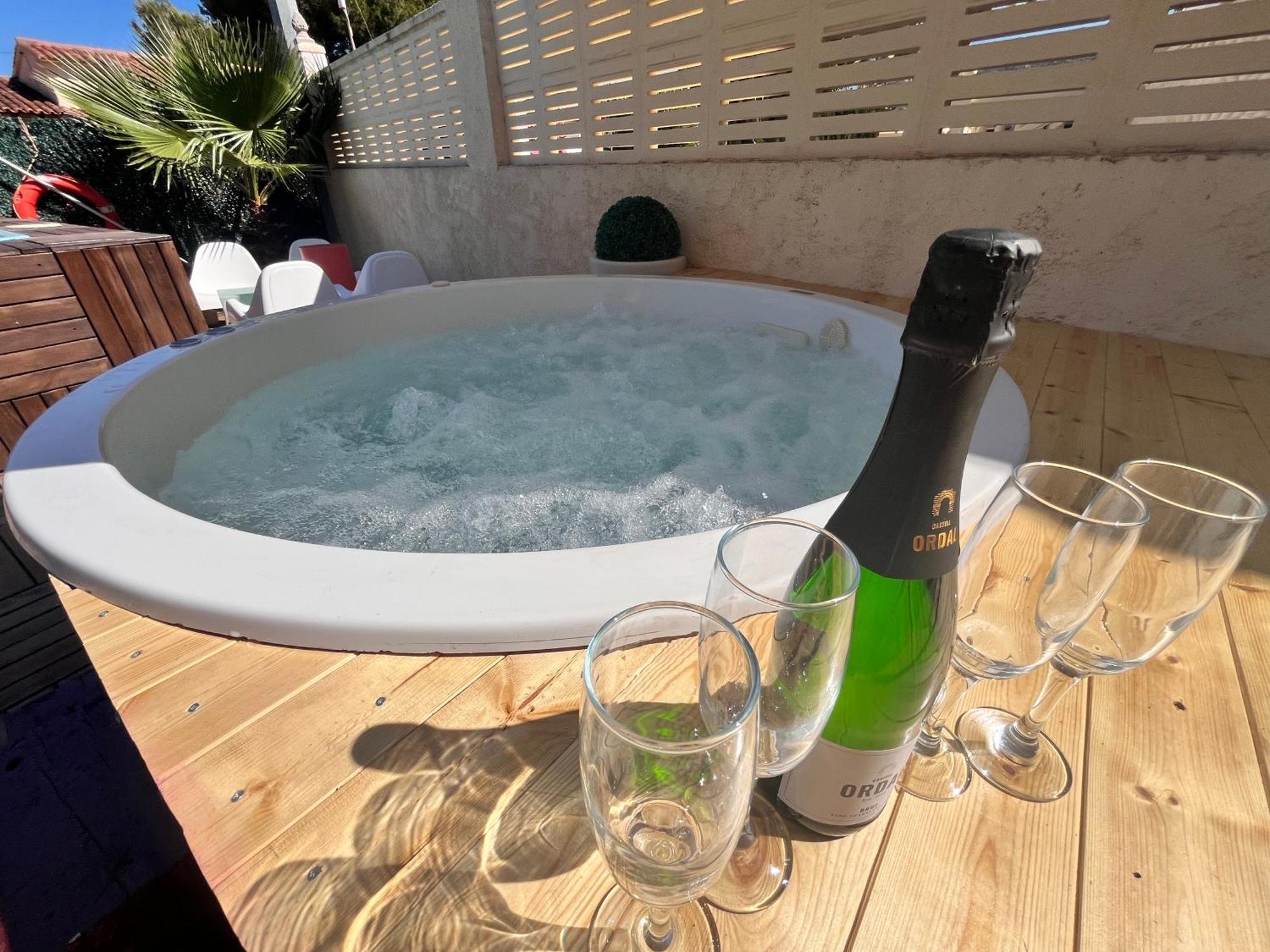 Calpe Chalet Privado Piscina A 5Min De La Playa Y Centro Jacuzzi Barbacoa Wifi Aire Dış mekan fotoğraf