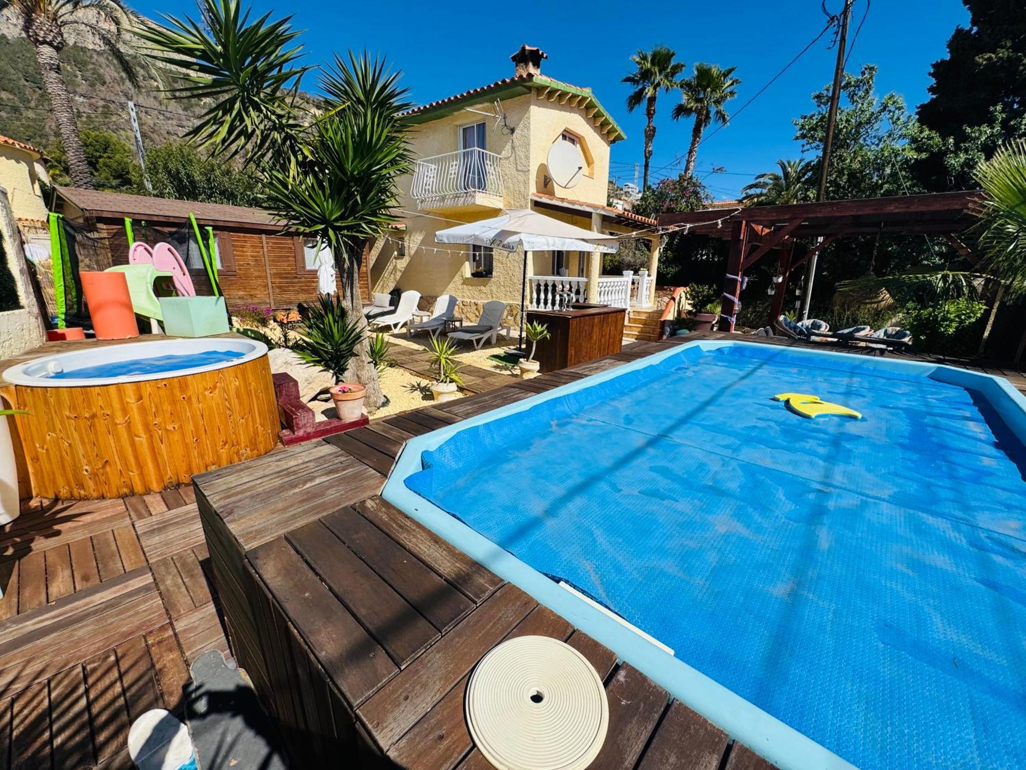 Calpe Chalet Privado Piscina A 5Min De La Playa Y Centro Jacuzzi Barbacoa Wifi Aire Dış mekan fotoğraf
