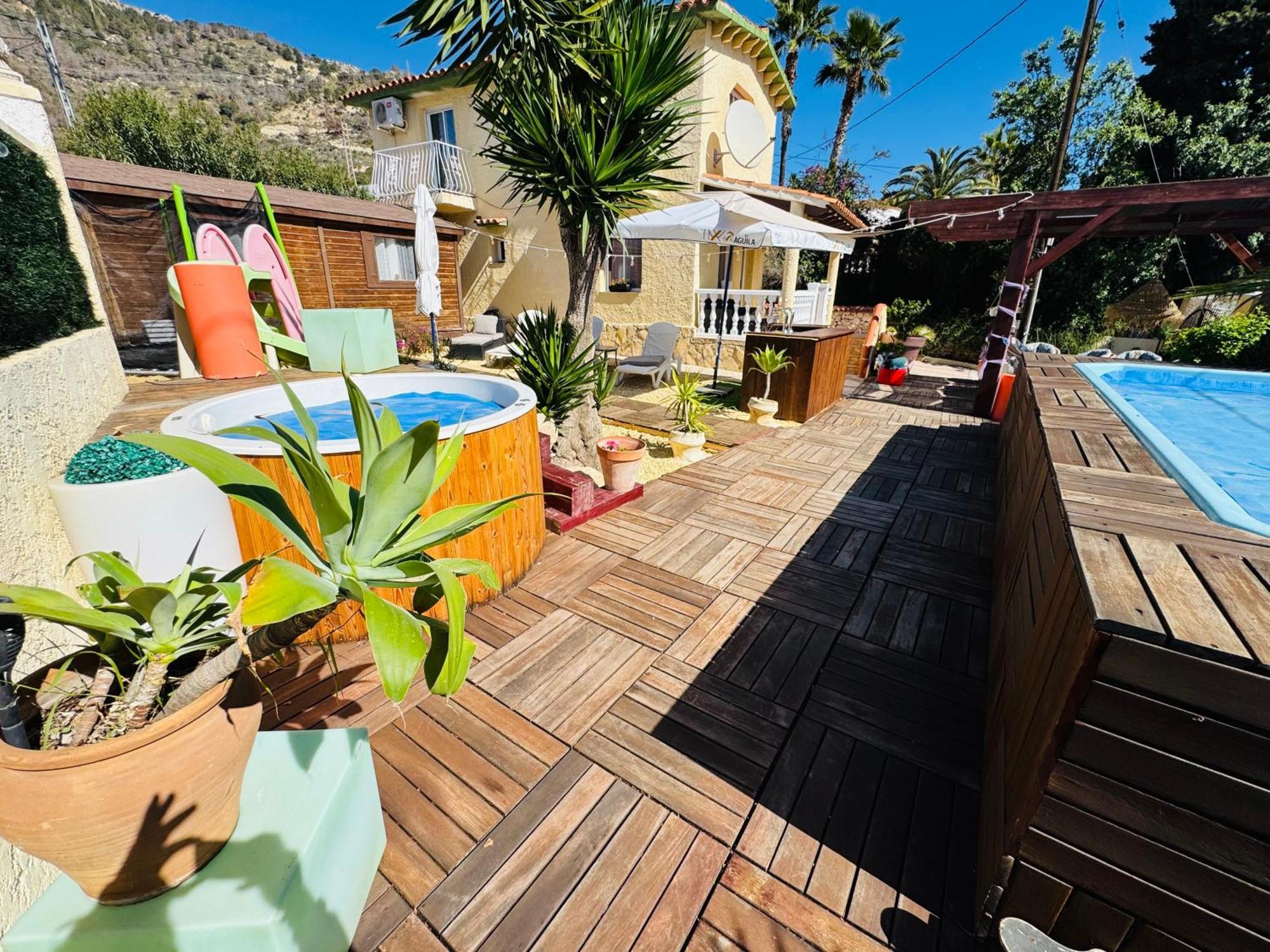 Calpe Chalet Privado Piscina A 5Min De La Playa Y Centro Jacuzzi Barbacoa Wifi Aire Dış mekan fotoğraf